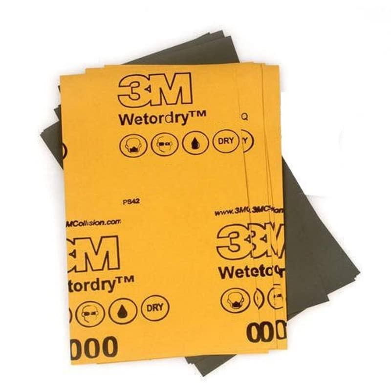Rpi shop - 3M Sandpaper for Wood Furniture Finishing, Metal Sanding, and Automotive car/bike Polishing, Dry or Wet Sanding 2000 Grit Pack of 2 Pcs