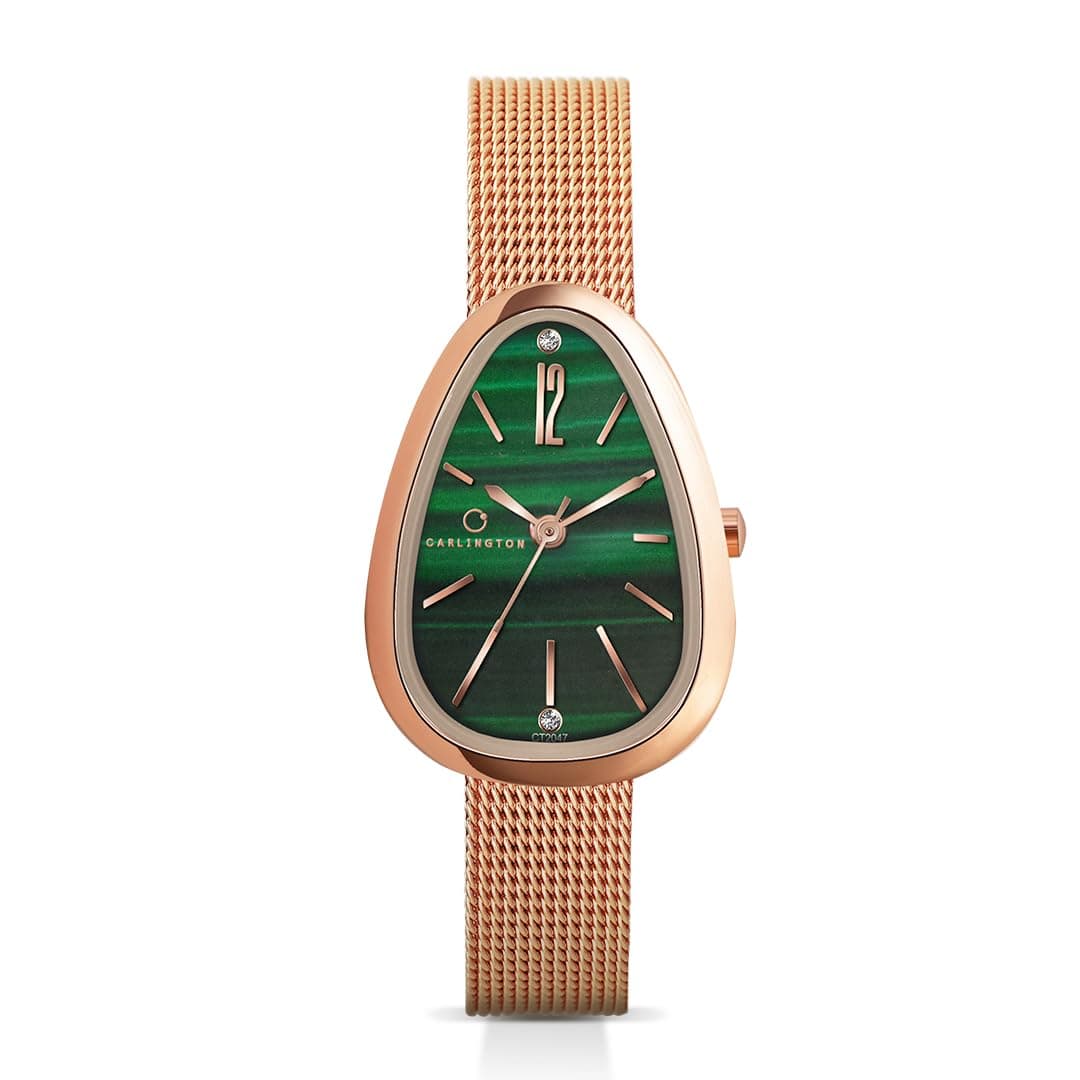 Carlington Iconic 2047 Analog Watches for Women with mesh Strap, Scratch-Resistant Dial, and Water-Resistant Body – CT 2047