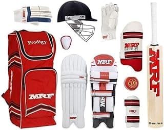Sindhi VK-18 Virat Kohli Cricket Kit Size 5 Complete Set for Boys 12-16 Years Right Hand Junior Cricket Kit with Bat, Pads, Gloves & Bag Lightweight Durable
