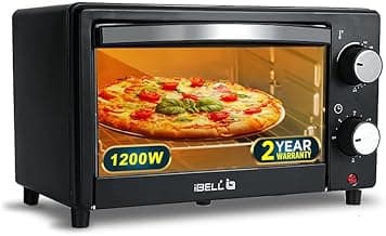 iBELL WAVE10 OTG Oven – 10L Compact Design, 1200W Power | Multi-Function Oven, Toaster & Griller with Adjustable Temperature and Timer Control