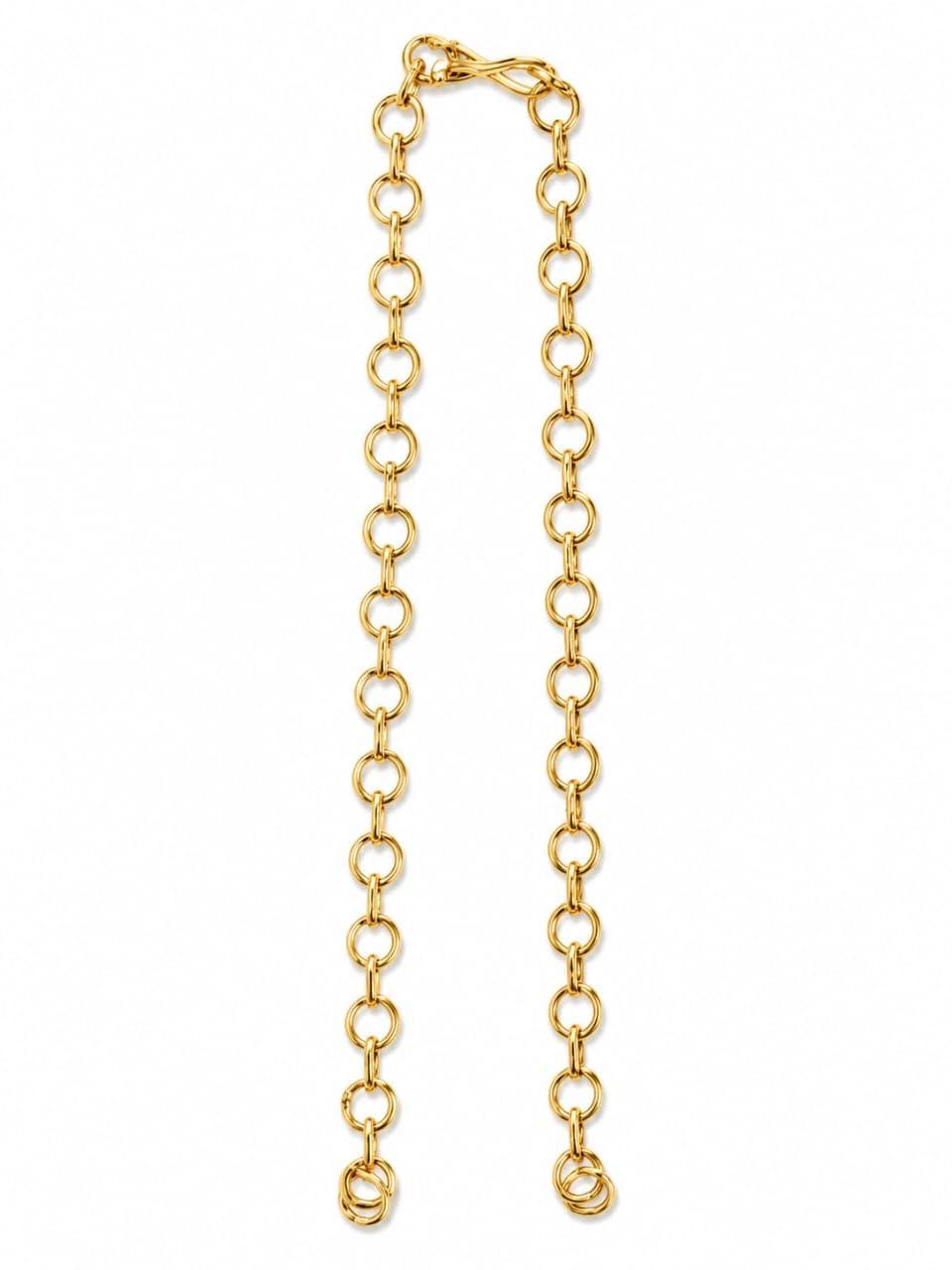 Backchain for necklace extender|Gold Plated Round Link Back Chain Necklace for Women & Girls | Trendy Chunky Chain Jewelry | Stylish Daily Wear & Party Accessory (Pack Of 10 Pc)