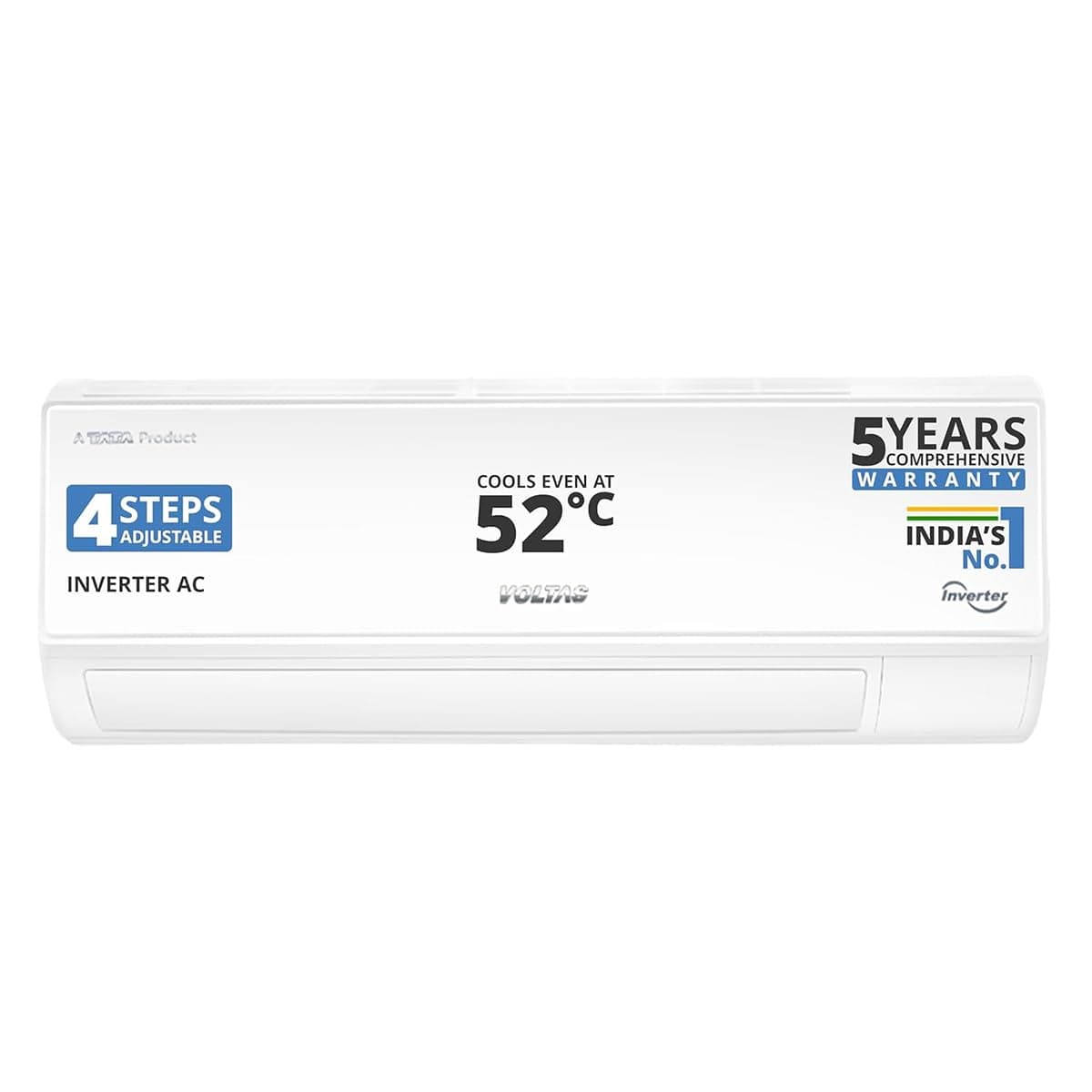 Voltas 183V Vectra CAW 1.5 ton 3 star,New star rated, inverter Split AC|4-IN-1 Adjustable mode|High ambient Cooling-cools even at 52°C|Anti dust filter with Anti-microbial coating|Copper Coil| White