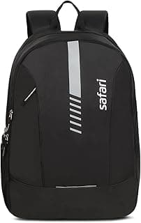 Safari Flash Medium 26L Water Resistant Polyester Casual Standard Backpack - Black