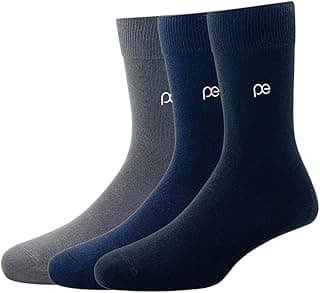 Peter England Men's Cotton Patterned Full Length Socks Pack Of 3