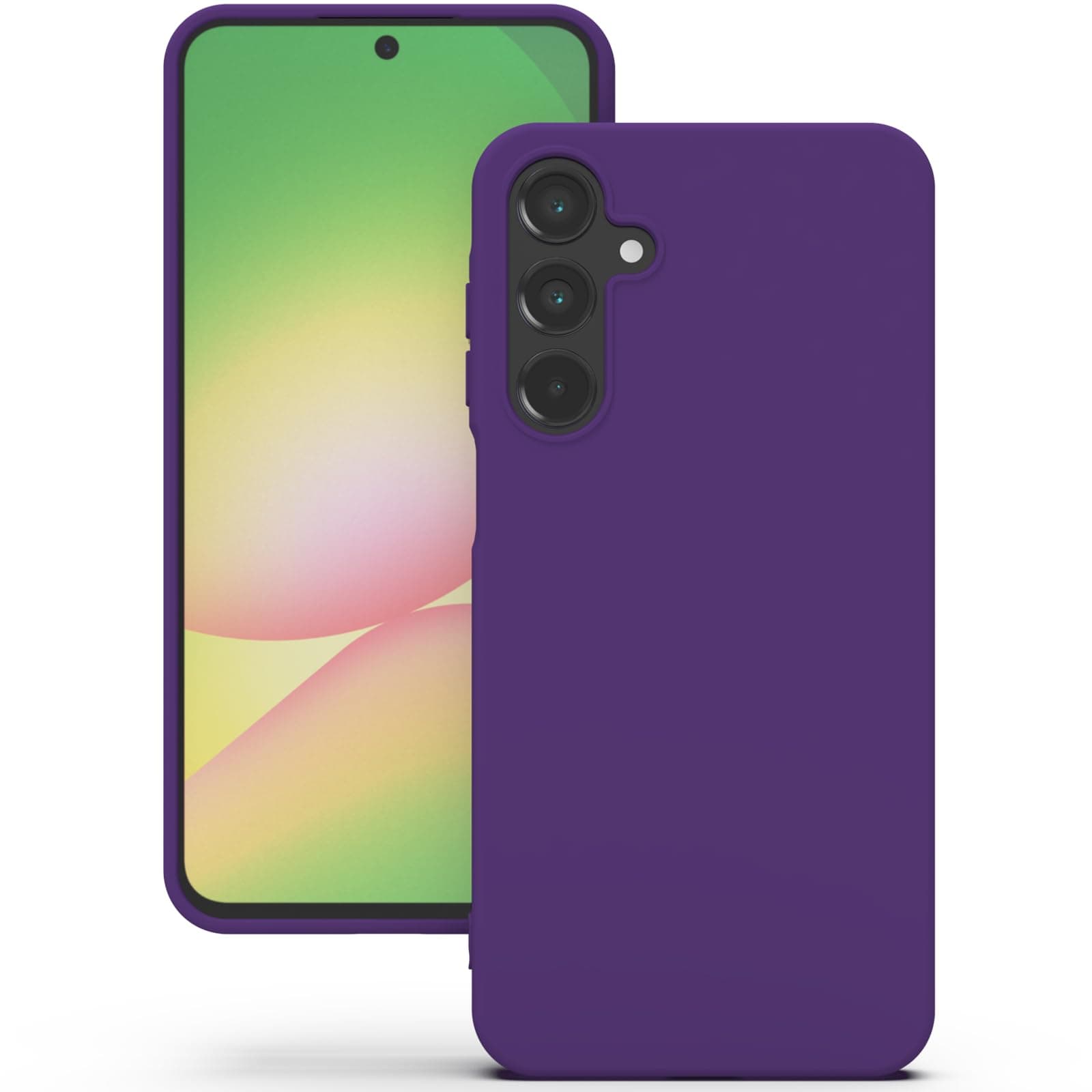 YATWIN Silicone Back Case for Samsung Galaxy A56, Soft-Touch Phone Back Cover for Samsung Galaxy A56 - Purple
