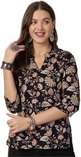 BELLATELA BT Women's Short Kurti in TopsTunic Rayon Cotton Blend | Ladies Ethnic Tunic
