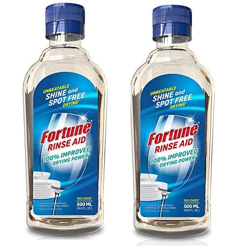 Fortune Dishwasher Rinse Aid | Pack of 2-500 ml per pack| Quick Drying & Spotless Shine | Prevents Water Spots & Calcium Deposits | For All Dishwashers