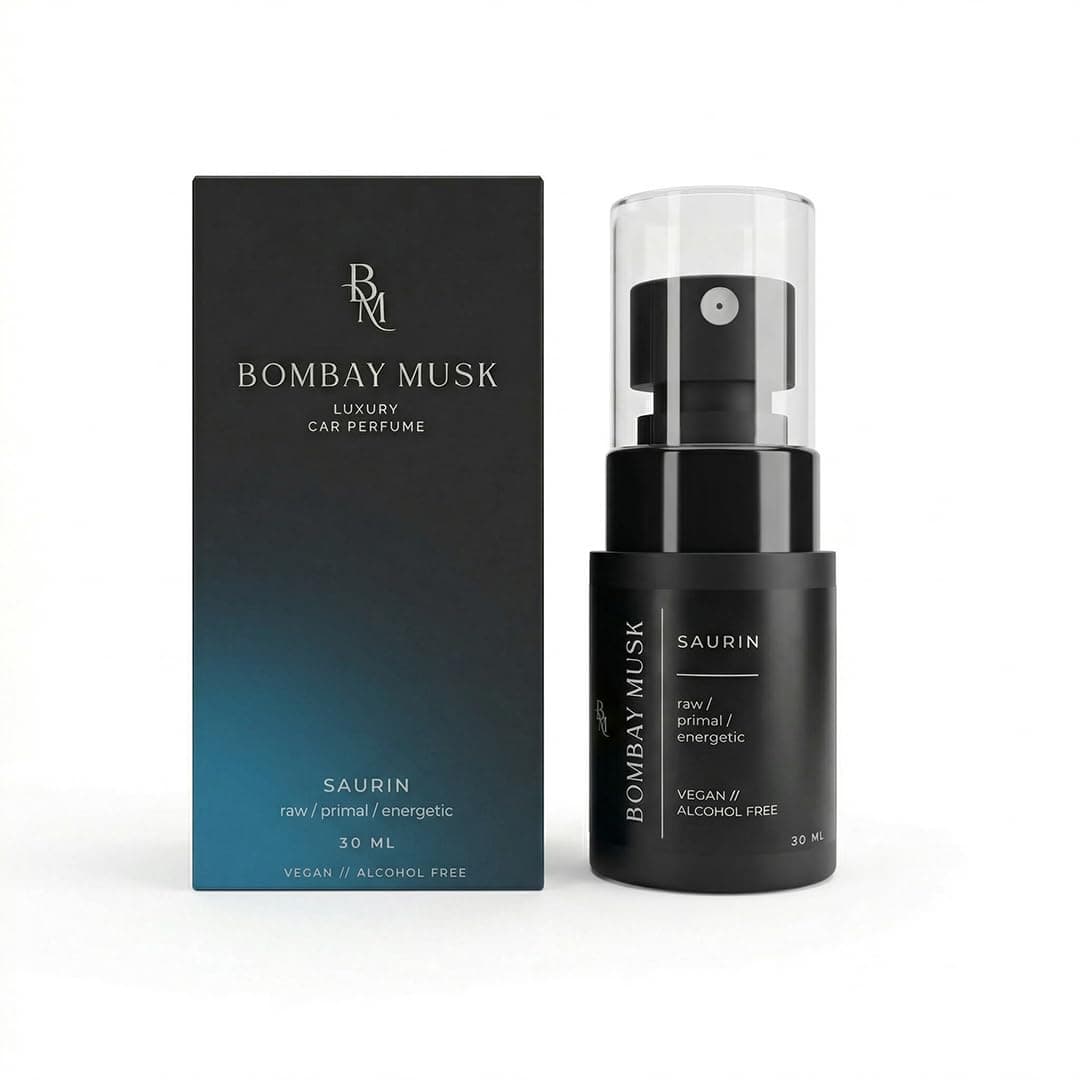 Bombay Musk Saurin Luxury Car Perfume | Long Lasting Car Fragrance & Car Freshener | Alcohol Free & Plant Based | 60+ Days | 200+ Sprays | Perfume for Car