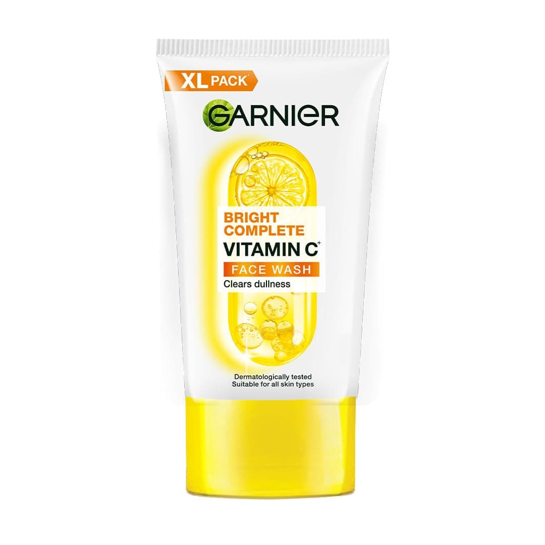 Garnier Bright Complete Vitamin C Face Wash for Brightness & Glow, 160g