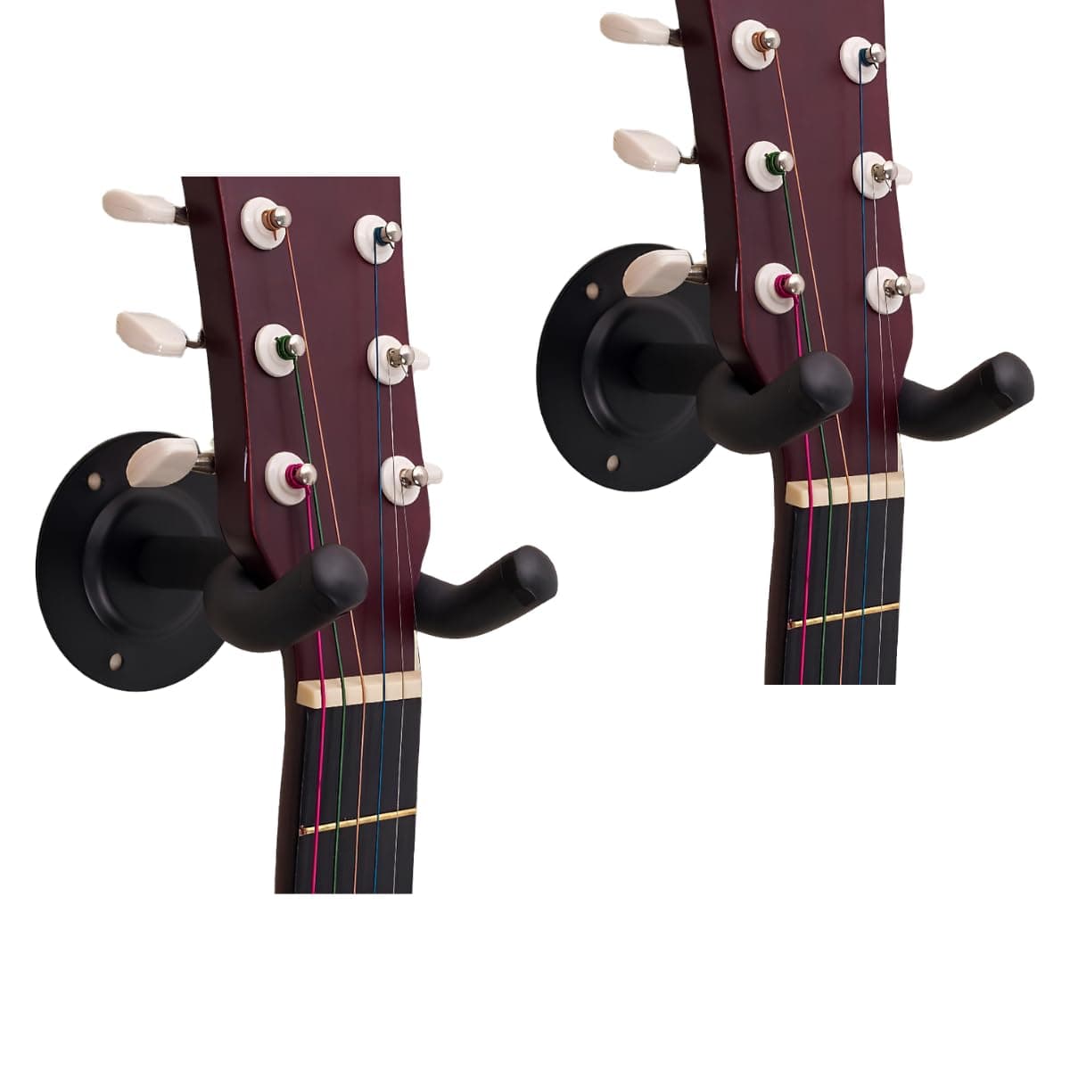 Gladiadora® Guitar Wall Hanger Mount – Heavy-Duty Guitar Holder Hook Stand Rack for Acoustic | Electric & Bass Guitars | Foam-Padded Neck Support | with Screws & Wall Fittings (Guitar Pack of-2)