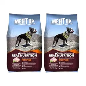 Meat Up Puppy Dry Dog Food 3 kg + 3kg Total 6 kg Pack