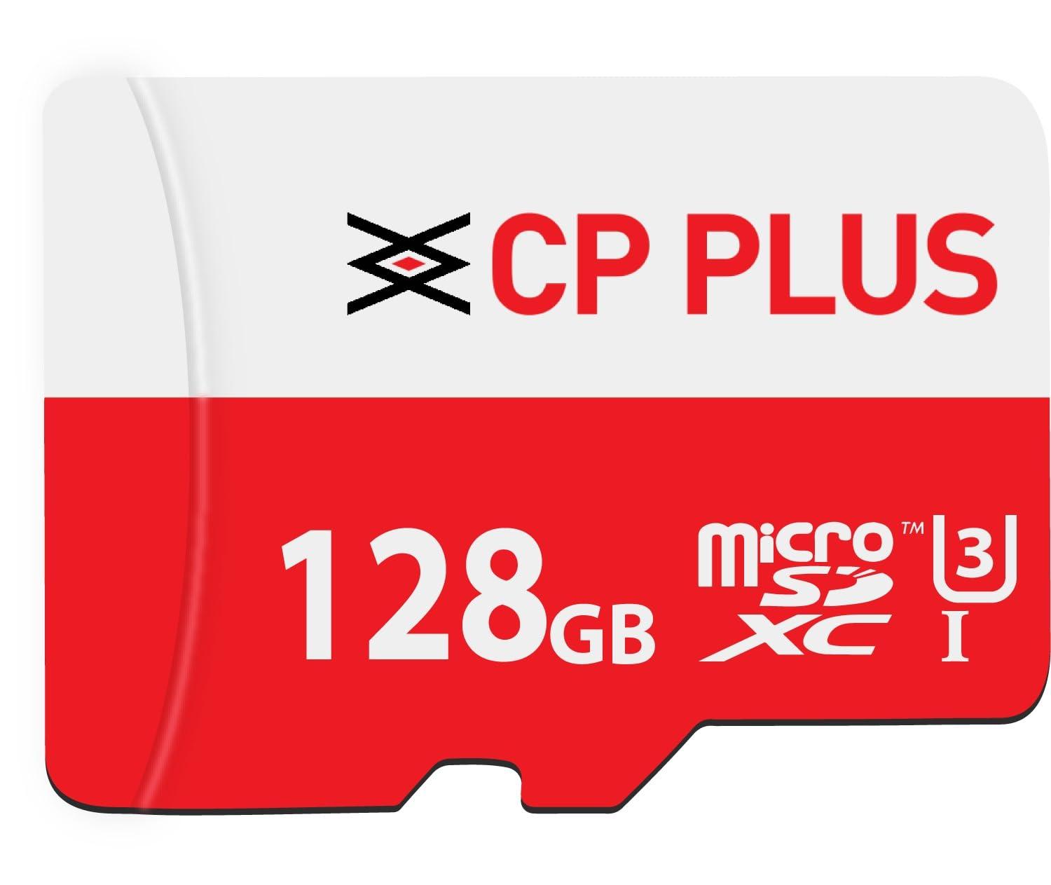 CP PLUS 128GB microSDXC Memory Card Grade UHS-3 Class 10, Up to 70 Mbps Reading & 30 Mbps Writing Speed with High Performance of Data Transfer & Lower Power Consumption for Portable Devices|