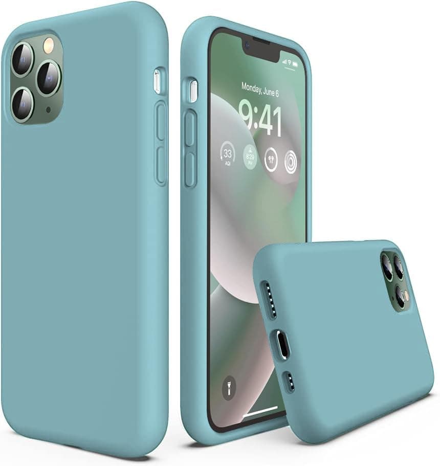 DIZORO® Silicone Back Case for iPhone 11 Pro, Soft-Touch Phone Microfiber Silicone Back Cover for iPhone 11 Pro - Cactus