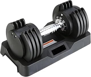 Adjustable Dumbbell 2.5KG UP TO 12KG - Quick Select | 5-Point Safety Locking System | Space-Saving | Ideal for Home Workouts & Personal Fitness Training (12, Kilograms) Pack Of 1