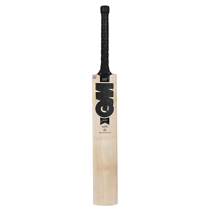 GM Noir 303 English Willow Cricket Bat | Full Size (Short Handle) for Men & Adults | Massive Edges | Pronounced Bow – Improved Pick-up | Sweet Spot: Mid to Low | Ideal for Leather Cricket Ball