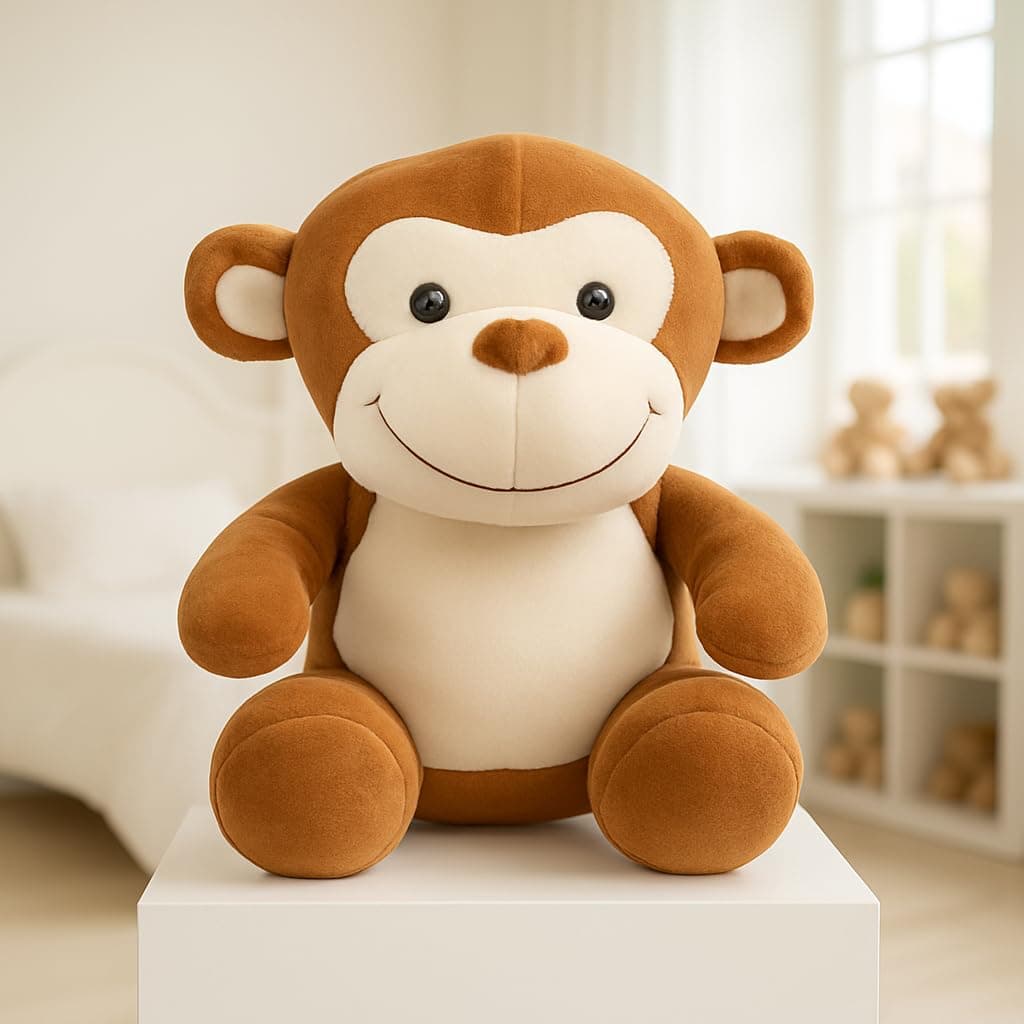Babique Sitting Monkey Plush Soft Toy Cute Kids Animal Home Decor Boys/Girls 28 Cm