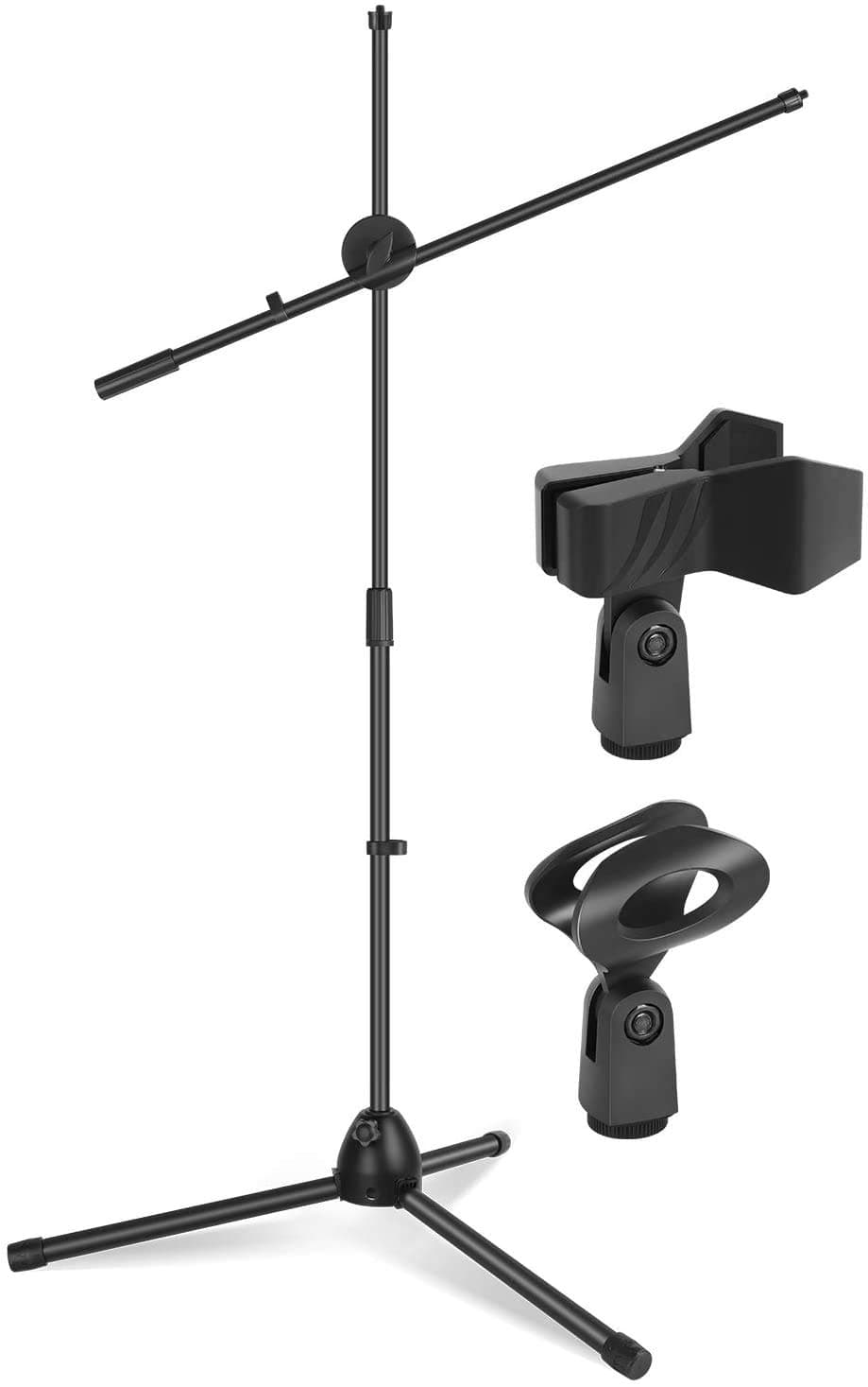 Kadence M30 Home Series Mic Stand with Boom Arm | Heavy-Duty Steel Frame | Adjustable Arm with Phone Holder | Recording, Podcasting & Streaming | Black