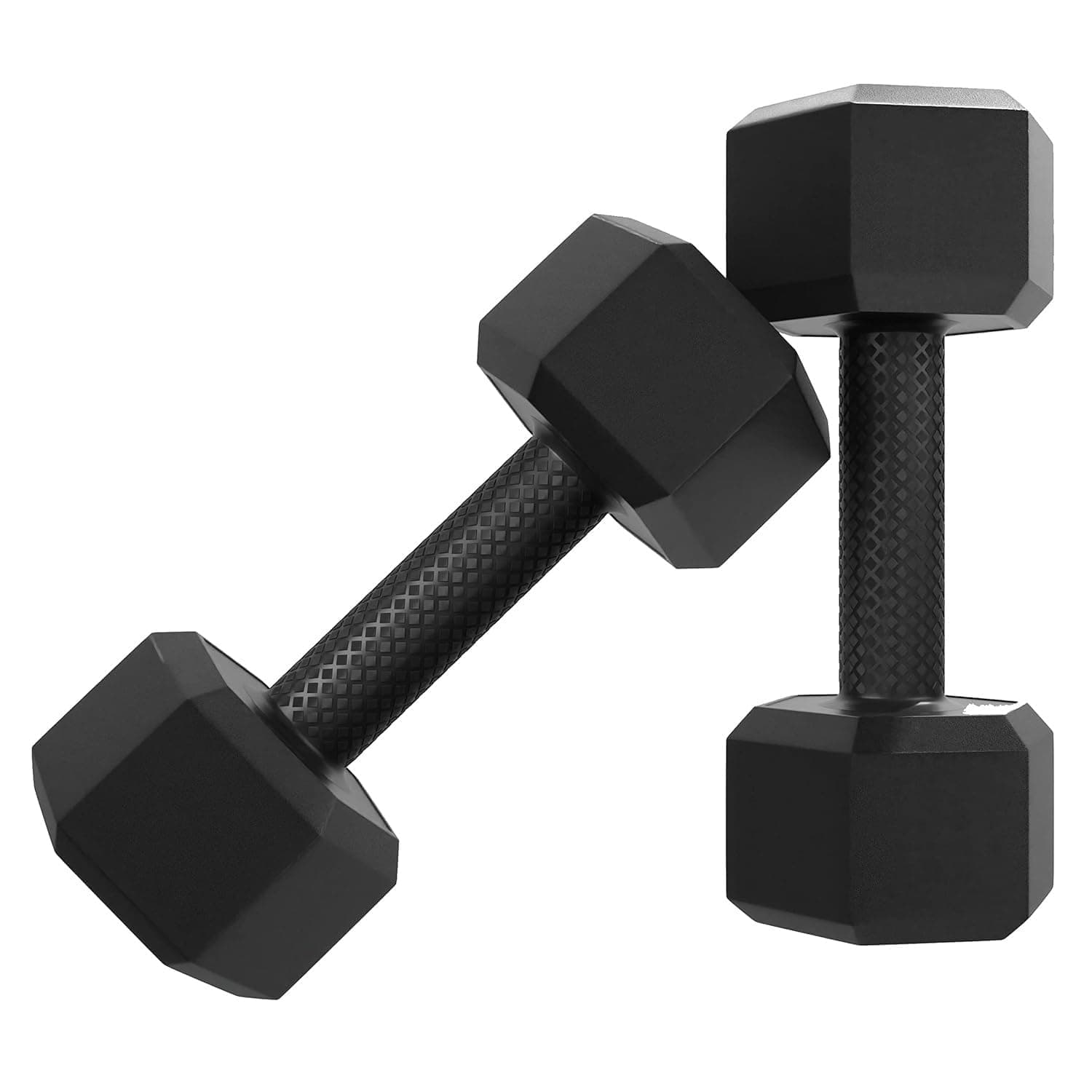 Star X 5 kg Pair of PVC Hexa Dumbbell, Home Gym Strength Training equipments, Forearm Strengthen, Muscle Builder, PVC Dumbbell, BLACK