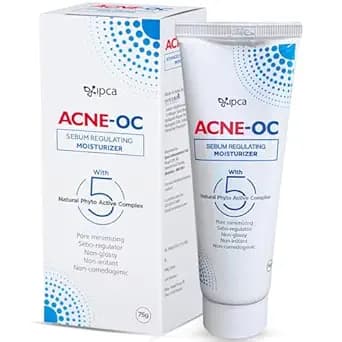 ACNE-OC Moisturiser for Oily & Acne-Prone Skin - 75g Sebum Regulating Moisturizer for Face with 5 Natural Phyto Active Complex - Hydrates & Restores Skin - Fast Absorbing Non-Comedogenic Moisturizer