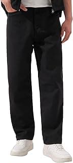 Highlander Men's Loose Fit Jeans | Regular Length | Mid Rise | Stretchable Fabric | Jeans for Man