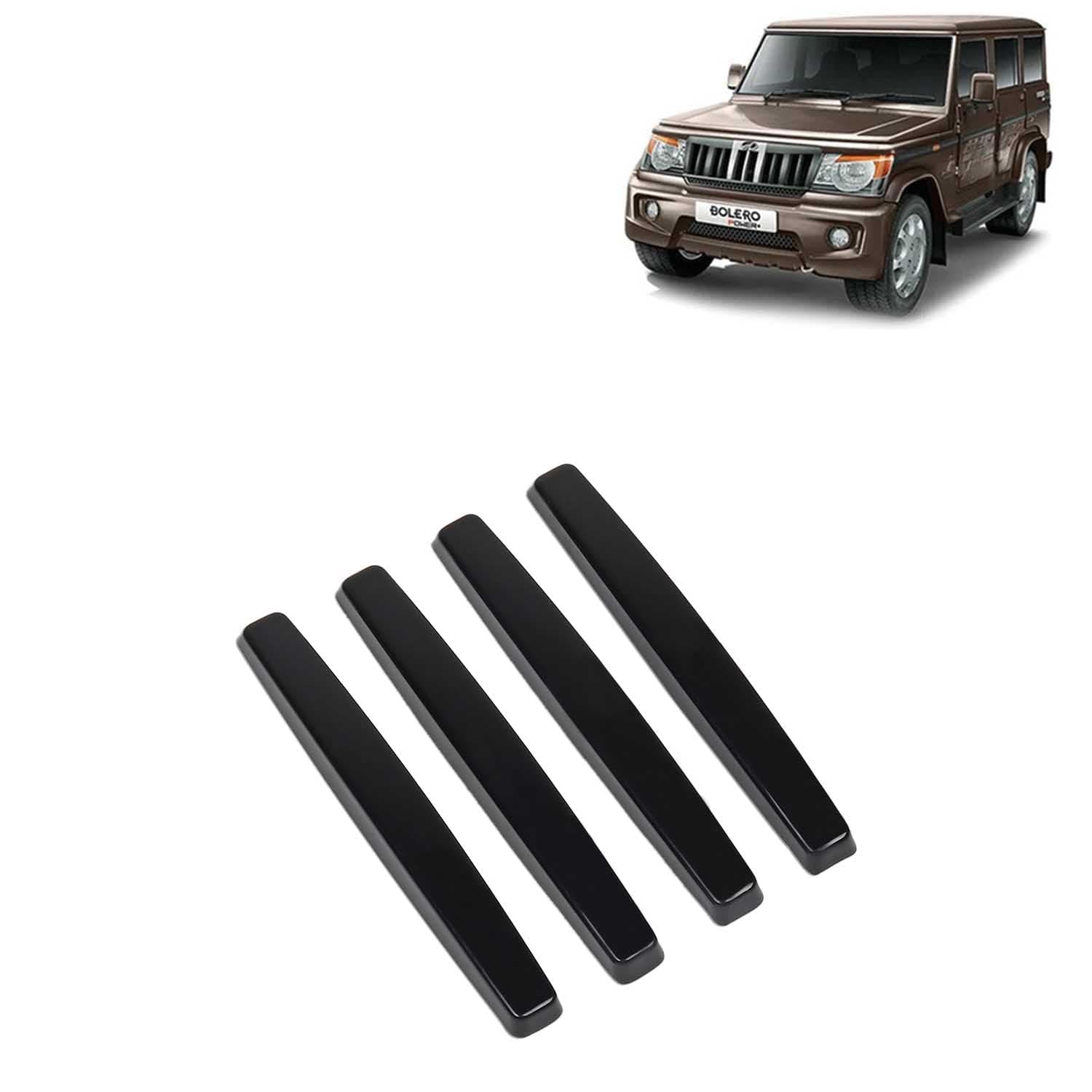 KINGSWAY® Car Door Edge Protection Guard Compatible with Mahindra Bolero, (Year 2020 Onwards), Car Safety Anti Dent Scratch Proof Gurads, Car Door Guard Bumper Protector, D1 Black Color, Pack of 4 Pcs