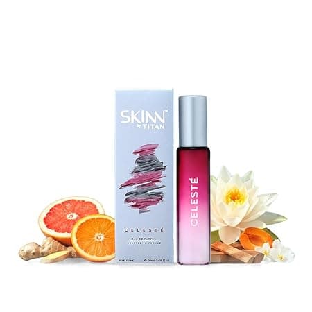 Skinn By Titan | Celeste Perfume - 20 Ml | Perfume For Woman | Gift for Women | Premium Fragrance | Grooming Essentials | Long Lasting Smell for Women |Floral, Fruity , Fresh | Eau De Parfum