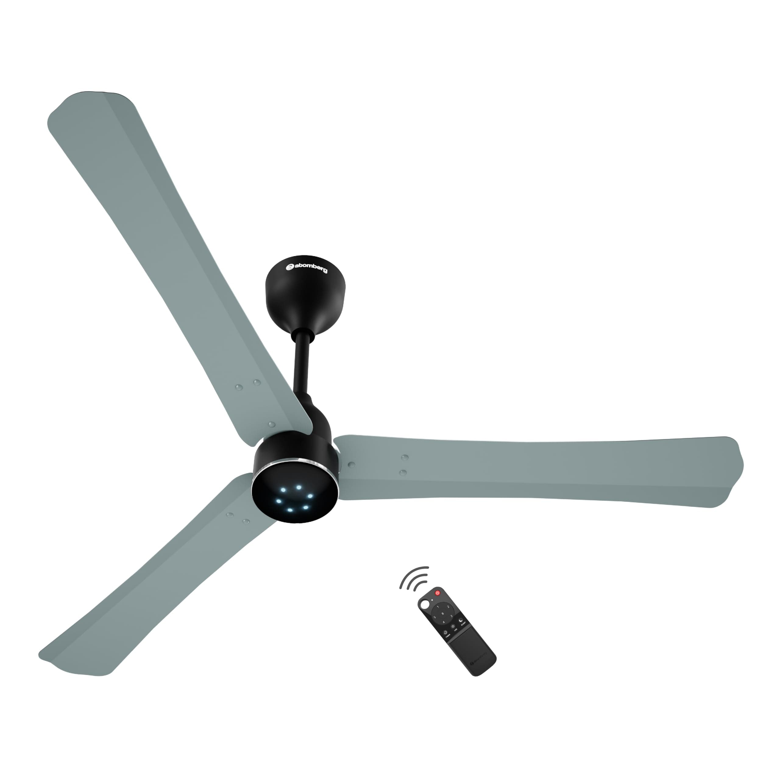 atomberg Renesa Halo Smart Alexa Enabled 1200mm BLDC Ceiling Fan with Remote | BEE 5 star | High Air Delivery | Low noise | LED Speed Indicator | Sleek Design | | 3 Year Warranty |Misty Teal
