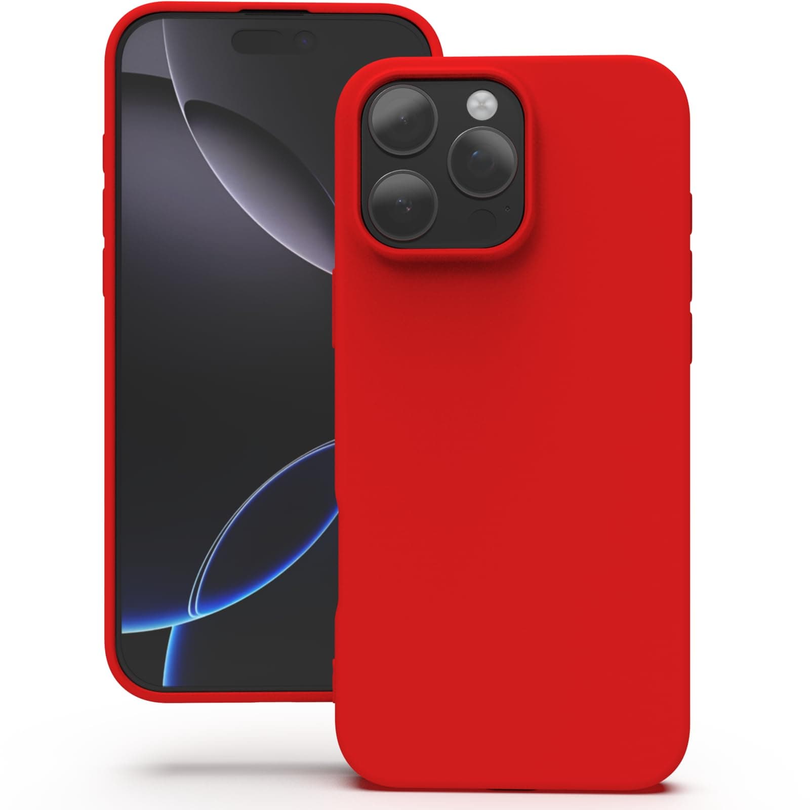 YATWIN Silicone Back Case for iPhone 16 Pro, Soft-Touch Phone Back Cover for Apple iPhone 16 Pro - Red