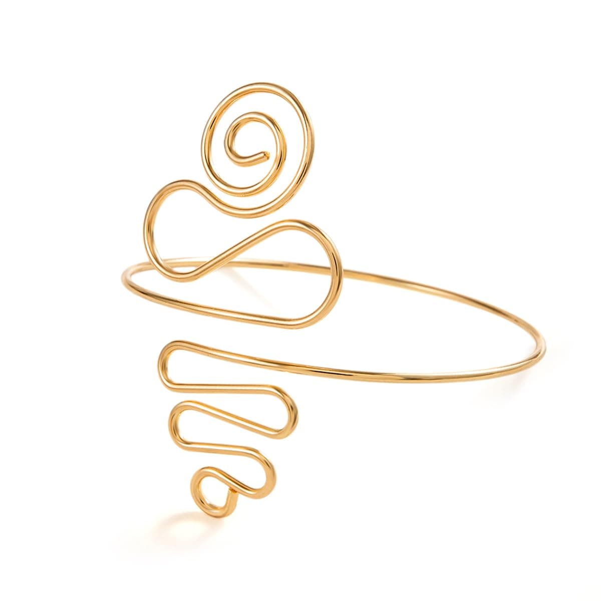 Shining Diva Fashion Gold Plated Stylish Kada Bajuband Bracelet Armlet for Women and Girls (rrsd16645b)