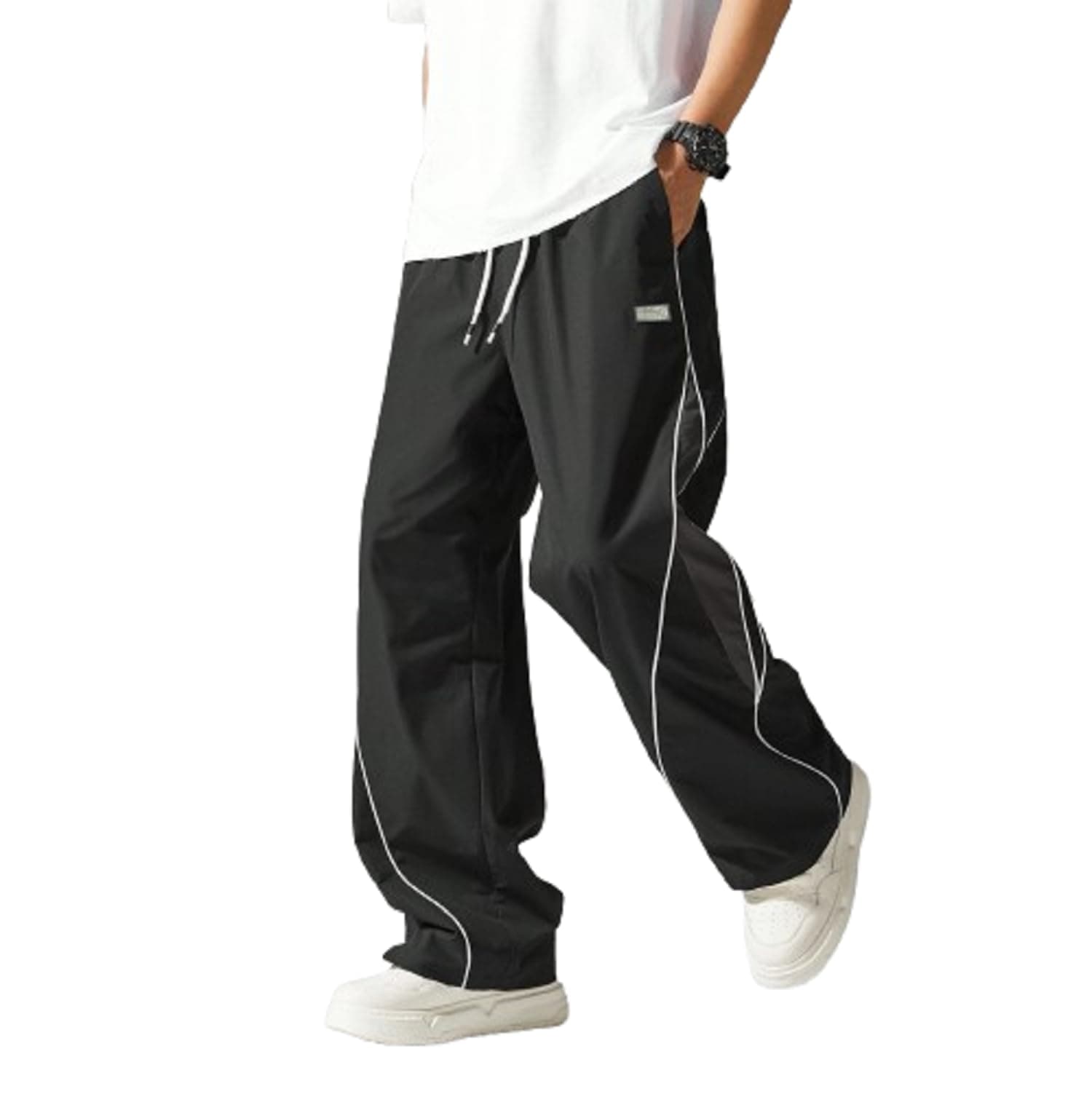 Lymio Track Pant for Men || Regular Fit Jogger Track Pant (TP-80-Black-2XL)