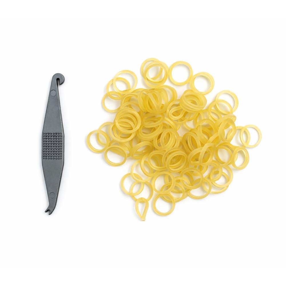 Dentosmile Orthodontic Colour Elastics | Dental elastics| Pack of 100 Pcs (Yellow 5/16" - 2 Oz)