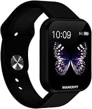 Bouncefit D20 Y68 Fitness Band Smart Watch for Men, Women, Boys, Girls, Kids – Single Touch Interface, Water Resistant, Workout Modes, Quick Charge Sports Smartwatch – Jet Black
