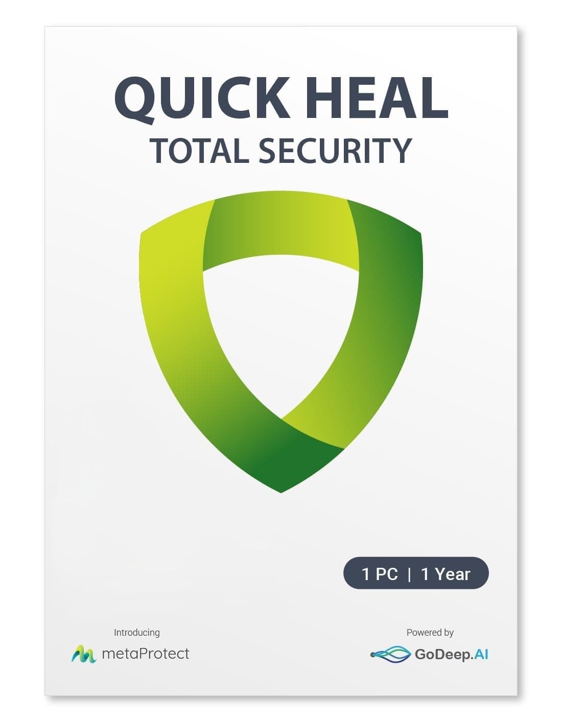 Quick Heal Total Security - 1 PC, 1 Year (Email Delivery in 2 hours- No CD)