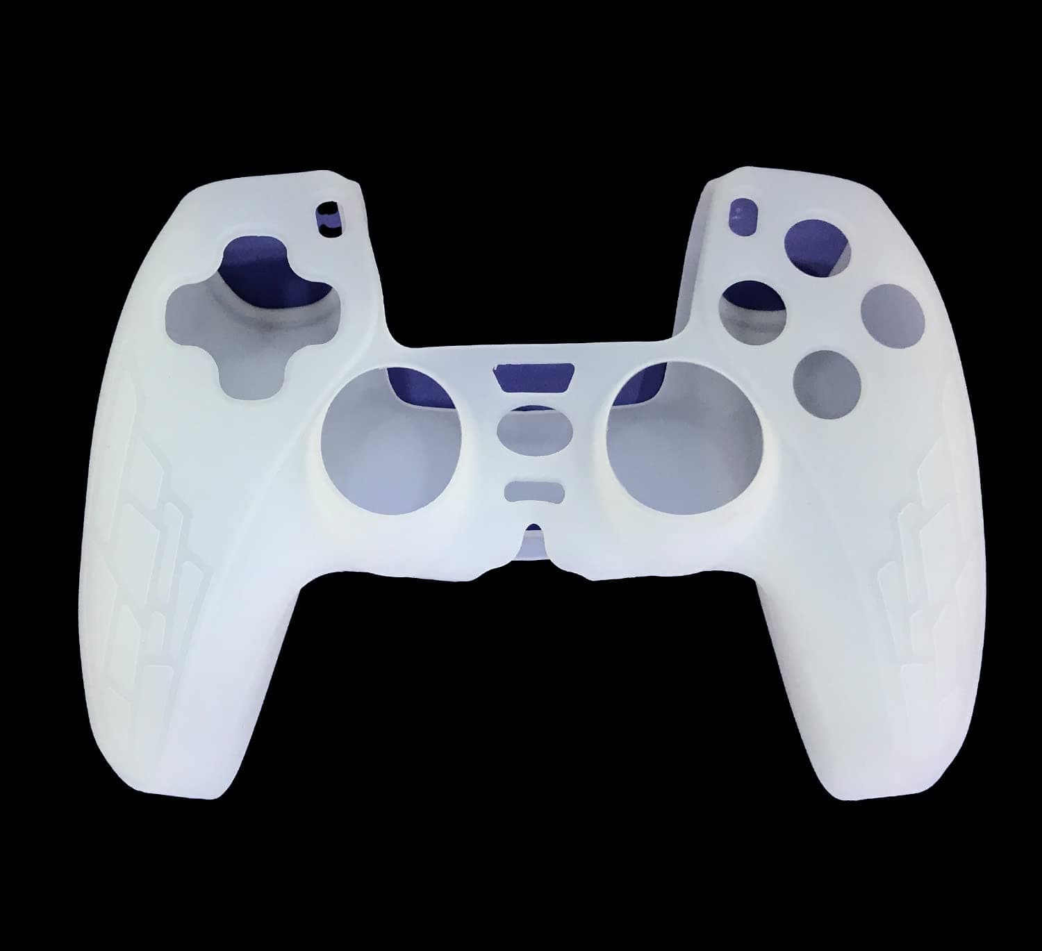 PSS Compatible with P5 Controller Silicone Cover Case protective Non-slip Skin Anti-Slip Soft Silicone Rubber Accessories Set For Play/station 5 Controller With Thumb Grip x 2 (White)