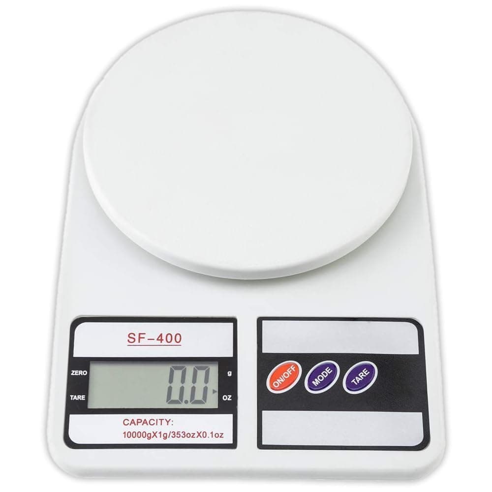 Btag SF-400 Digital Kitchen Weighing Scale | 10Kg x 1g Precision | 1 year (6+6 months) warranty | Food Scale with LCD Display for Cooking, Baking, Meal Prep & Healthy Diet | (White)