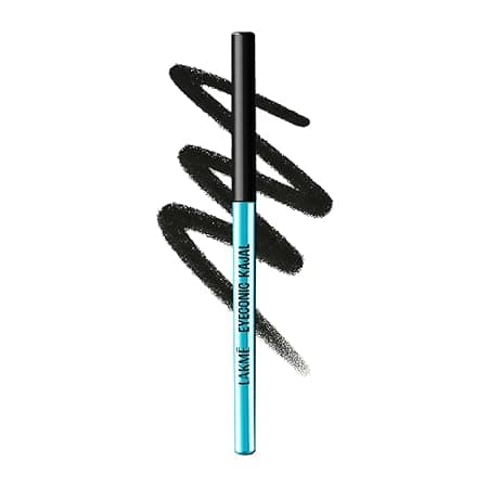 Lakme 9-5 Eyeconic Kajal, Deep Black, Smudgeproof and Waterproof that lasts upto 24H, for 2x dark pigment, 0.35g