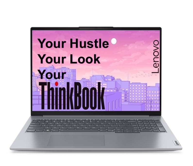 Lenovo ThinkBook 16, AMD Ryzen 5 7535HS, 16GB RAM, 512GB SSD, WUXGA IPS 16", Windows 11 Home, Office 2024, 1.7kg, 21MWA0BSIN, Backlit Keyboard, Fingerprint, 300 Nits, 1Y Warranty, Aluminium Top Laptop