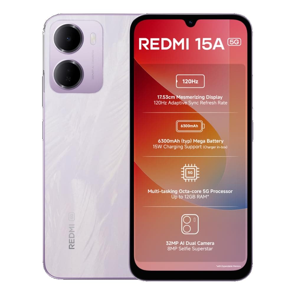 REDMI 15A 5G Amaze Purple 4GB RAM 64GB ROM