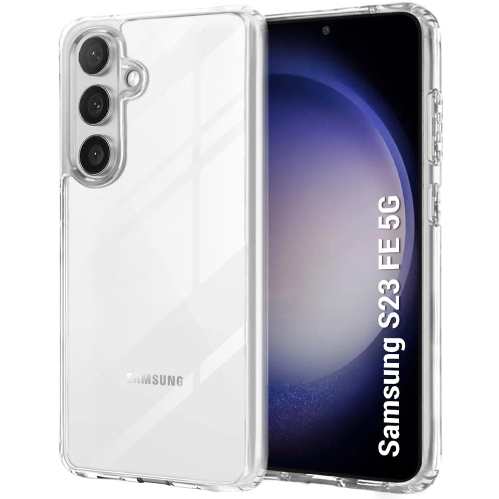 TheGiftKart Ultra-Hybrid Crystal Clear Back Case Cover for Samsung Galaxy S23 FE 5G | Shockproof Design | Hard Back Cover Case for Samsung Galaxy S23 FE 5G (PC & TPU, Transparent)