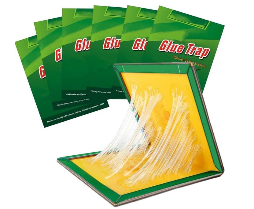 MAKBRO Pest Trap Boards, Large Strong Sticky Pads for Multiple Pests, Glue Trap Pads for Indoor Outdoor Home Kitchen Garden (4)