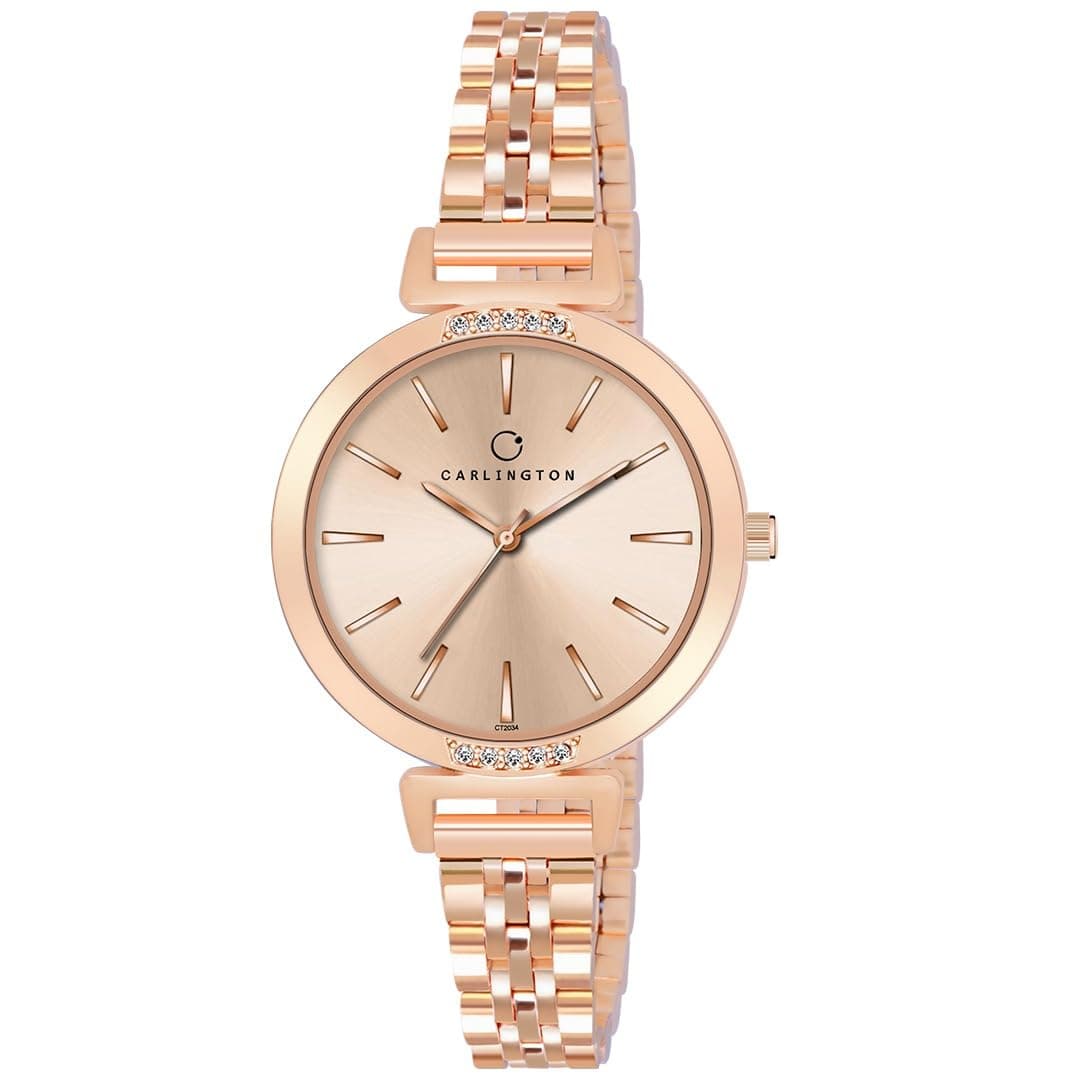 Carlington Iconic Analog Watches for Women with Premium Stainless Steel Strap - CT 2034