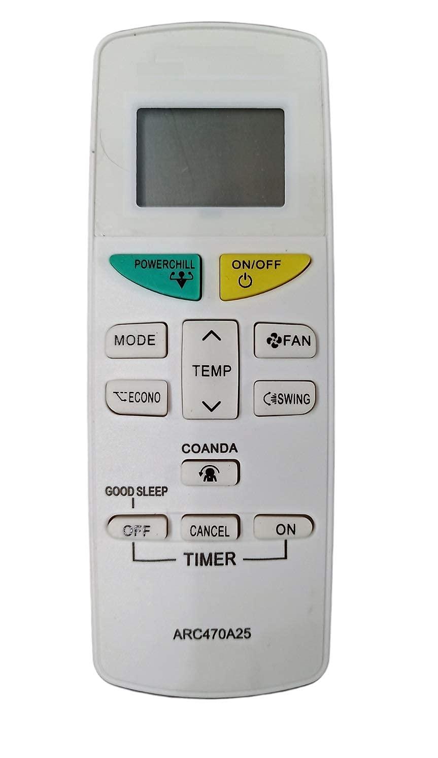 EHOP ARC470A25 AC Remote Compatible for DAIKIN Split AC with Power Chill Function AC-132B