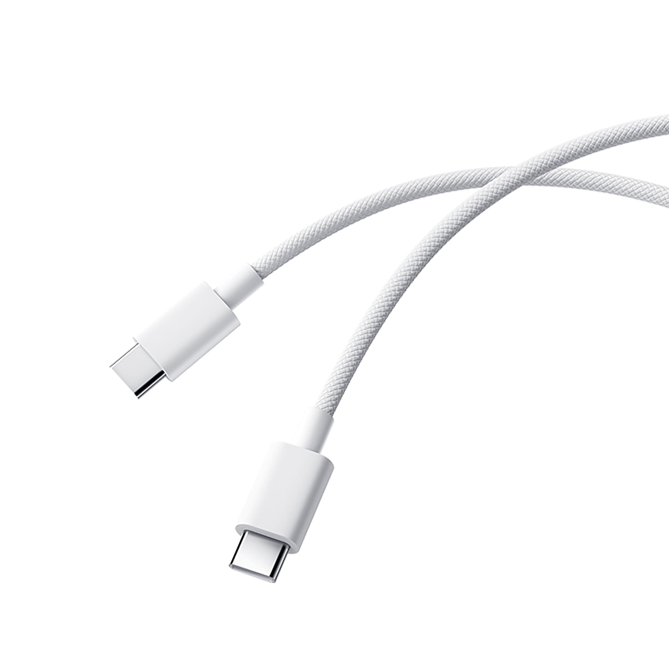 XIAOMI Mi Hypercharge 60W Type C to Type C Cable (Braided) for iPhone, Samsung, Tablets, Laptops, Macbook & Other Type C Devices, Supports Power Delivery (PD) Technology, 480Mbps Data Sync, White