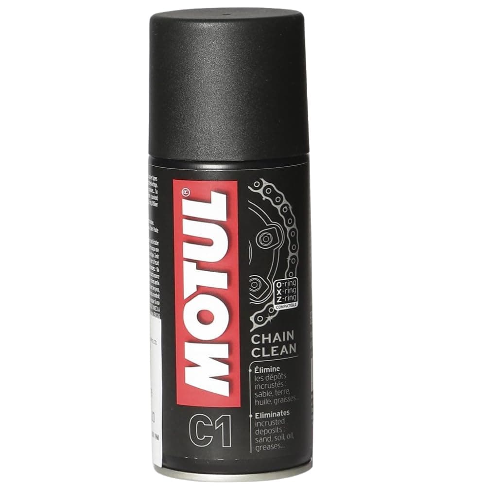 Motul C1 Chain Cleaner Spray 150ml for Bikes | Removes Grease, Oil & Dirt | High-Performance Chain Cleaning | Safe for O-Ring, X-Ring & Z-Ring Motorcycle Chains