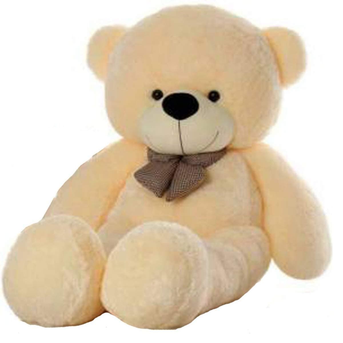 HUG 'n' FEEL SOFT TOYS 5 Feet Cream Giant Teddy Bear Soft, Plush, and Cuddly Stuffed Animal for Kids, Birthdays, Anniversaries, Valentine's Day, and Special Occasions Large Huggable