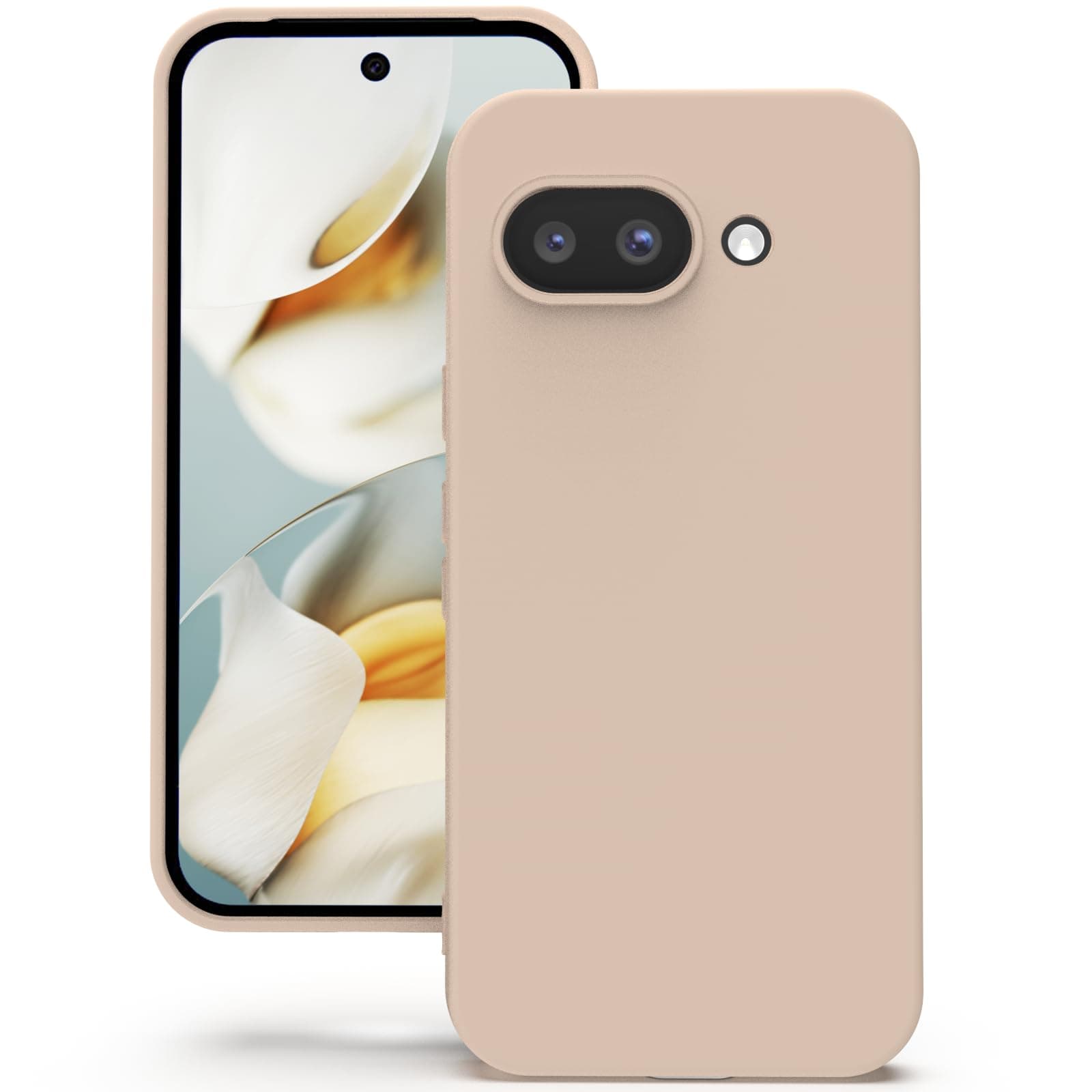 YATWIN Silicone Back Case for Google Pixel 9A, Soft-Touch Phone Back Cover for Google Pixel 9A - Link Pink