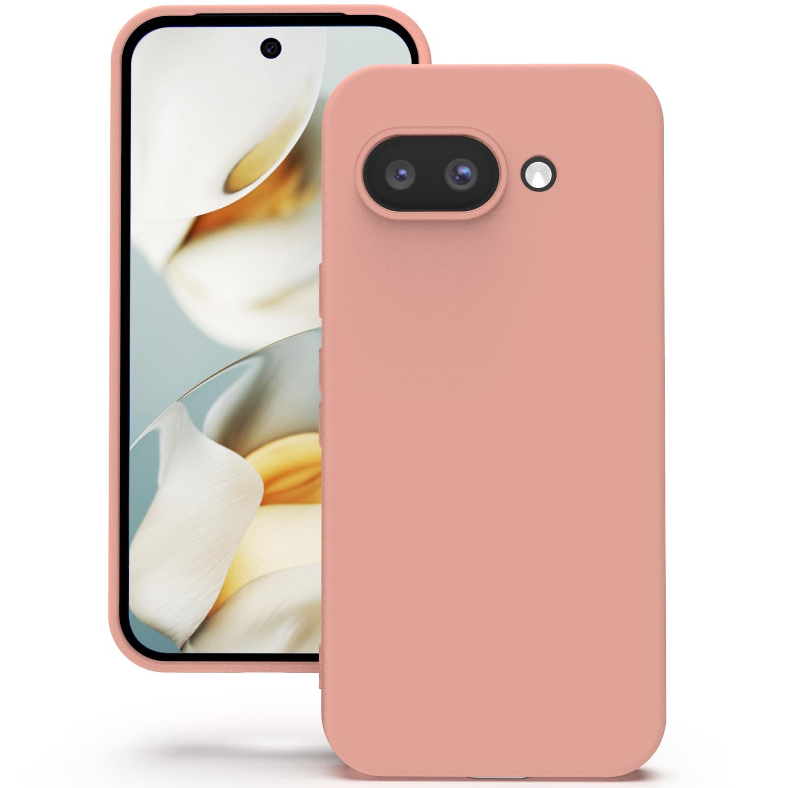 YATWIN Silicone Back Case for Google Pixel 9A, Soft-Touch Phone Back Cover for Google Pixel 9A - Pink