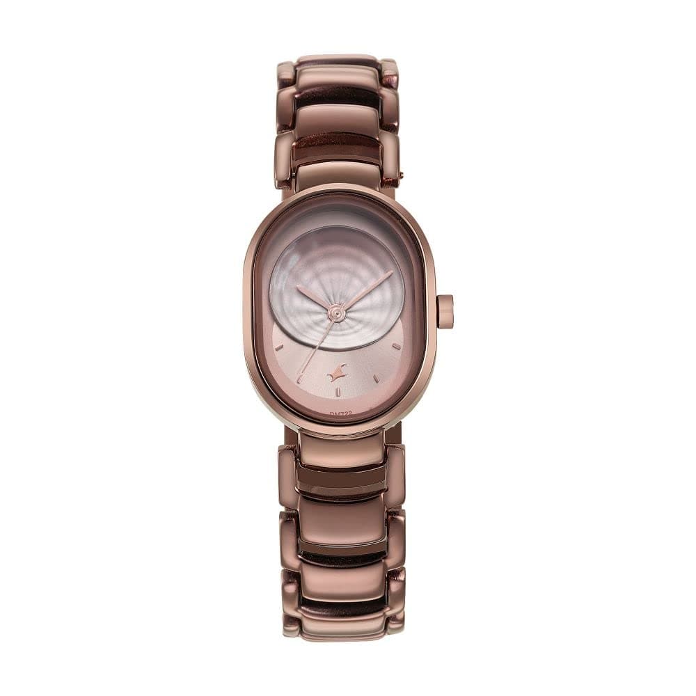 Fastrack Uptown Retreat Quartz Analog Brown Dial Brown Metal Strap Watch for Girls - NT6274QM01