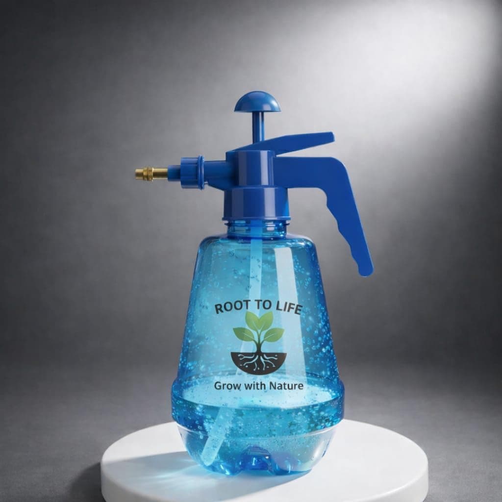 Root to life Spray Bottle for Plants – 1500ml Pressure Water Sprayer for Home Garden, Pesticides, Fertilizer, Adjustable Mist Nozzle, Manual Pump Bottle for Indoor/Outdoor Gardening (Blue)