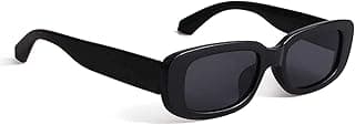 Dervin UV Protected Rectanglular Retro Driving Narrow Square Frame Sunglasses for Women